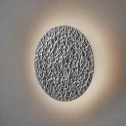 Meteor LED wall light, Ø 27 cm, silver