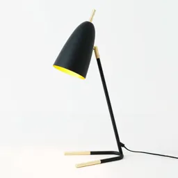 Obelisco table lamp, tiltable lampshade, black