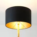 Cancelliere Rotonda floor lamp, black/gold chintz