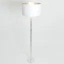 Cancelliere Rotonda floor lamp, white/silver silk