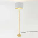 Cancelliere Rotonda floor lamp, white/gold silk