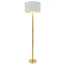 Cancelliere Rotonda floor lamp, white/gold silk