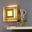 Window LED wall light 32 x 32 cm, gold