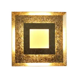 Window LED wall light 32 x 32 cm, gold