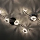 Bloom LED wall light, three-bulb silver