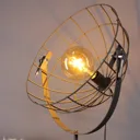 Grid floor lamp, basket-shaped lampshade