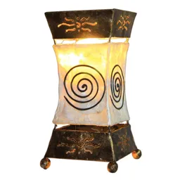 Bright Xenia table lamp with spiral motif