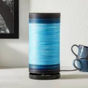 Julie table lamp wrapped in threads, orange