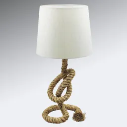 Rope lamp Lieke with white lampshade