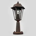 Lamina - pillar light in a black rust finish