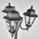 Lamp post Edana in graphite grey, 3-bulb