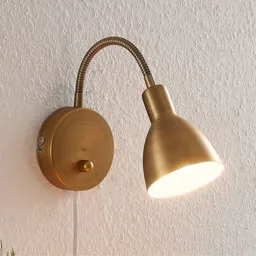 Amrei - movable wall light in antique brass