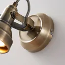 Perseas LED wall spotlight, antique brass