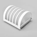 Calin white outdoor wall light with a striped look