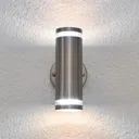Tiberus stainless steel LED outdoor wall light