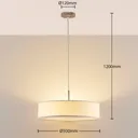 Cream-coloured Sebatin fabric LED pendant light