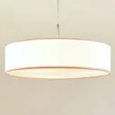 White Sebatin LED fabric pendant lamp