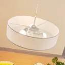 White Sebatin LED fabric pendant lamp