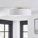 White fabric LED ceiling light Sebatin