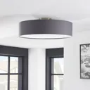 Grey LED fabric ceiling light Sebatin