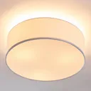 Cream-coloured fabric ceiling light Sebatin