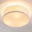 White fabric ceiling light Sebatin