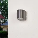Graphite grey outdoor wall light Palina