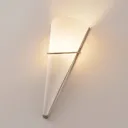 Satin nickel, opal glass LED wall light Melek