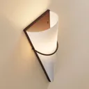 LED wall light Melek with a rust-coloured finish