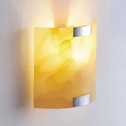 Quentin amber-coloured LED wall light