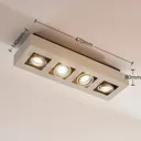 4-bulb long white LED ceiling light Vince