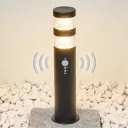 Lanea LED stainless steel pillar lamp with sensor