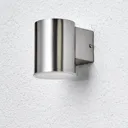 Round Morena LED stainless steel wall light