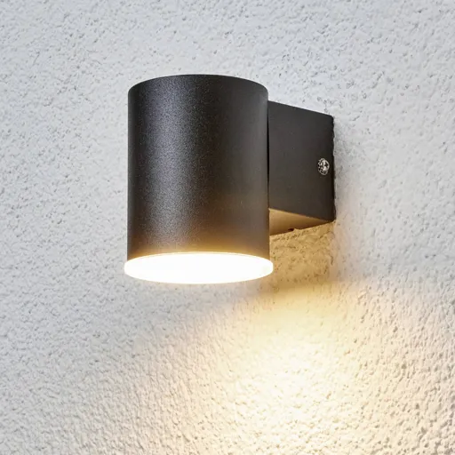 Sleek Morena LED outdoor wall lamp in black