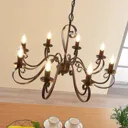 8-light chandelier Caleb in a country house style