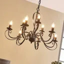 9-light chandelier Caleb in a country house style