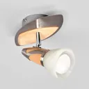 Spotlight Marena with a wooden finish, E14 R50 LED