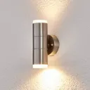 Stainless steel outdoor wall light Delina
