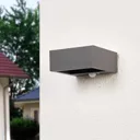 Solar-powered LED outdoor wall light Mahra, sensor