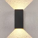 Bilaterally luminous, outdoor LED wall lamp Kimian