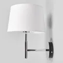 Pretty wall lamp Dorothea with white fabric shade