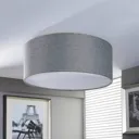 Silver grey fabric ceiling lamp Pitta