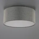 Silver grey fabric ceiling lamp Pitta