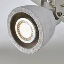 2-bulb Kadiga LED spotlight made of concrete, GU10