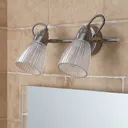 Kara bathroom wall lamp with fluted glass and LED