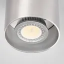 Aluminium-grey ceiling spotlight Carson, round