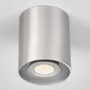 Aluminium-grey ceiling spotlight Carson, round