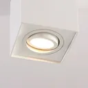 Square GU10 ceiling spotlight Mikail in white