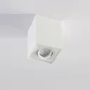 Square GU10 ceiling spotlight Mikail in white