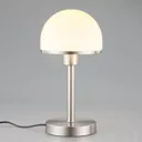 Stylish table lamp Jolie with glass lampshade